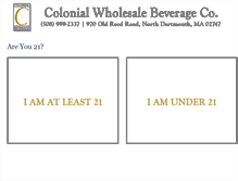 Tablet Screenshot of colonialbeverage.com